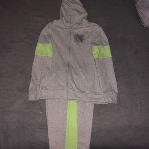 Girls size 16 zipper up jogger set